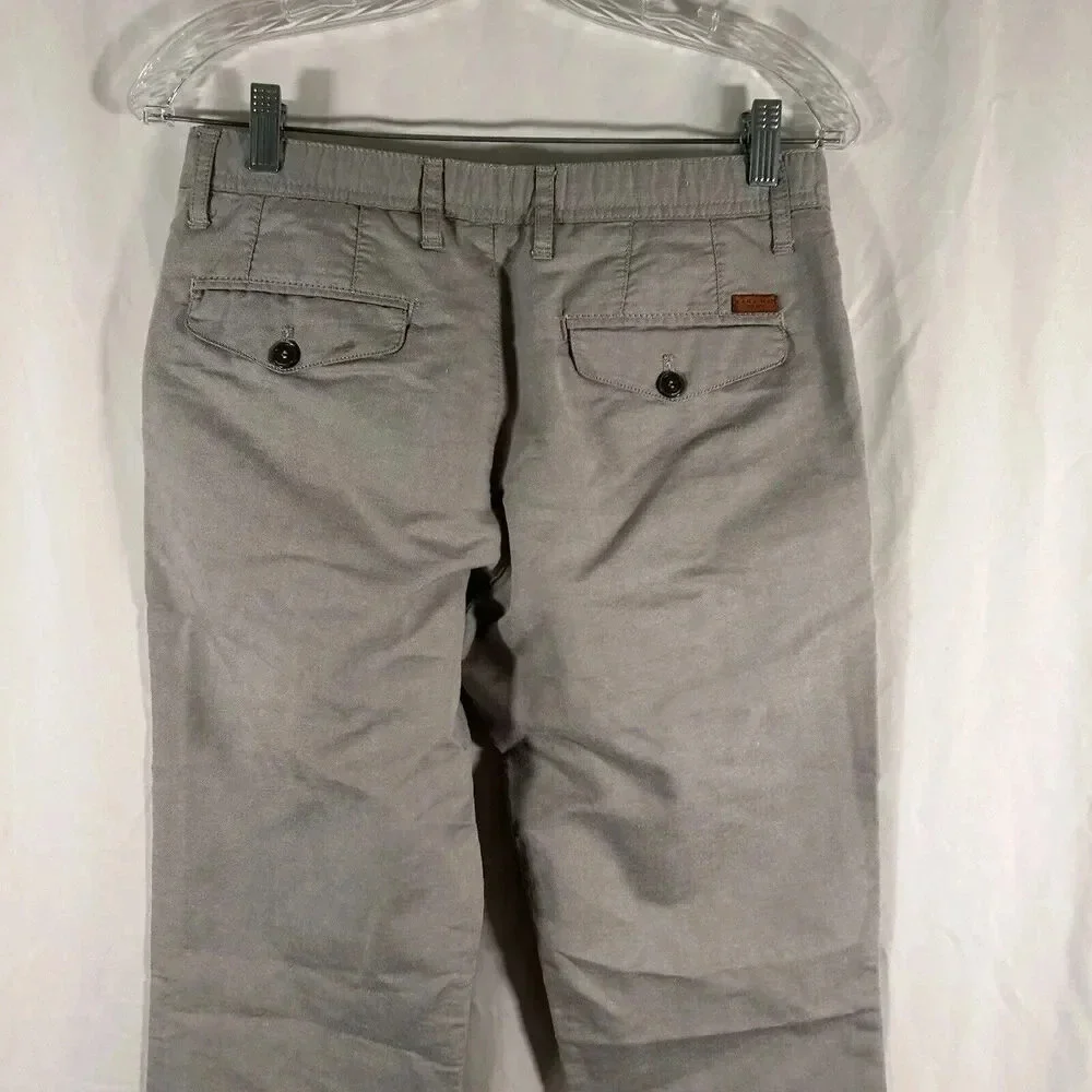 Zara Man Pants Men's 30 Solid Grey Pockets Button Zip Office Work Pants